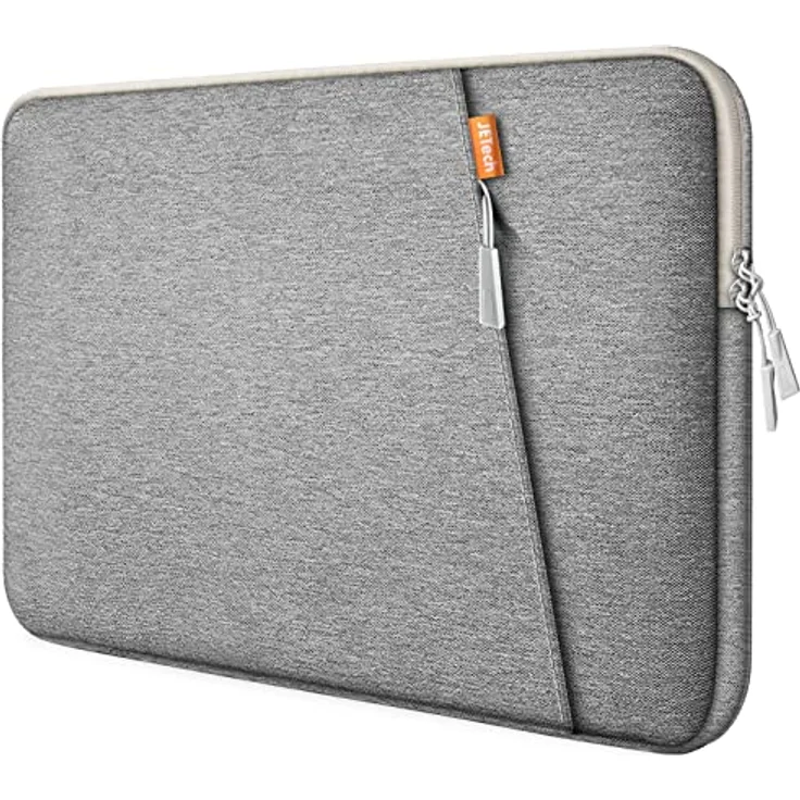JETech Laptoptasche Hülle für 13,3 Zoll MacBook Air/Pro, 14 Zoll MacBook Pro 2021 M1, 13-13,6 Zoll Notebook, Wasserdicht Laptophülle Stoßfest Laptop Sleeve mit Zubehörtasche (Hellgrau) – Bild 1