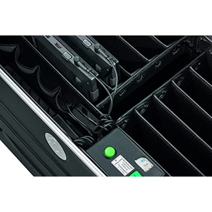 Parat ParaProject Case N10, Notebooktasche für 10 Geräte bis 15,6 Zoll, Schwarz, mit Zahlenschloss und Ladestationen – Bild 4