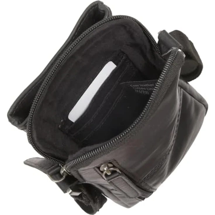 Greenburry Pure Black Handytasche, 100% Leder, schwarz, 11 cm x 3 cm x 20 cm – Bild 7