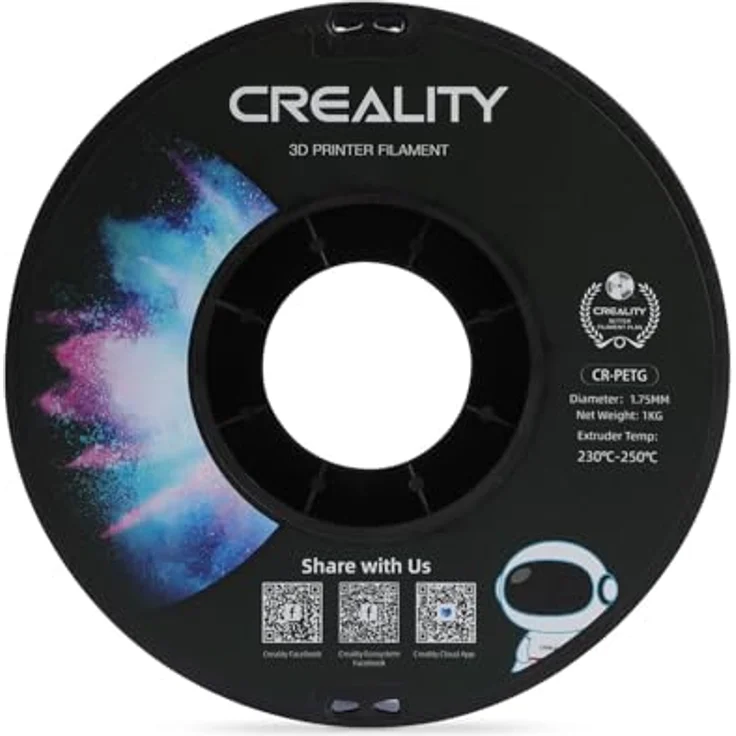 Creality 3D PETG 1 kg, Hochwertiges 3D-Druckmaterial in Rot (Polyéthylène Teréphtalate glycolisé) – Bild 3