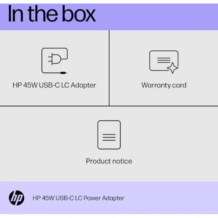 HP 45W USB-C LC Power Adapter, AC-Netzteil für Elite Mobile Thin Client mt645 G7 und Fortis 11 G9, Europa – Bild 6