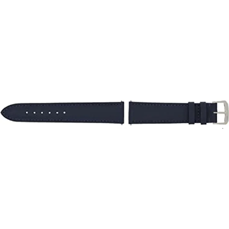 SELVA Uhrenarmband aus Leder, 14 mm, Ozeanblau mit silberner Schließe, Ersatzarmband für Smartwatch, Made in Germany – Bild 2