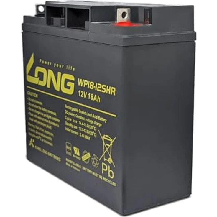 Kung Long WP18-12SHR, 12V 18Ah AGM Blei Akku, wartungsfrei, geeignet für Notbeleuchtung und industrielle Anwendungen – Bild 3