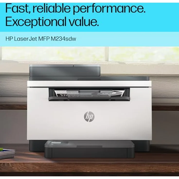 HP LaserJet M234sdn Multifunktionsdrucker, s/w, Laser, bis zu 30 Seiten/Min. (Kopieren), bis zu 29 Seiten/Min. (Drucken), 150 Blatt, Light Basalt – Bild 4