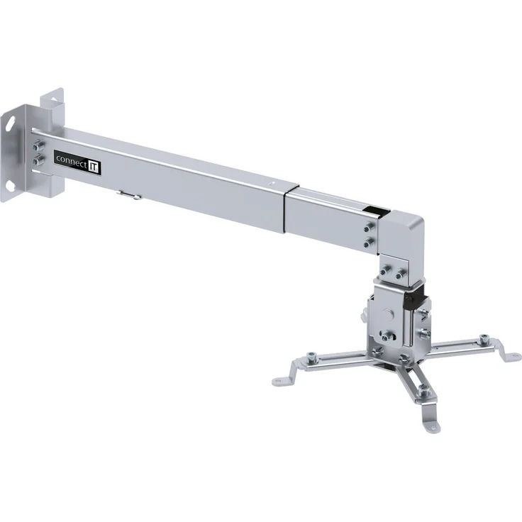 Connect IT Spinne CMF-7020-SL, Wandhalterung für Projektoren, neigbar und drehbar, silber, bis 20 kg belastbar