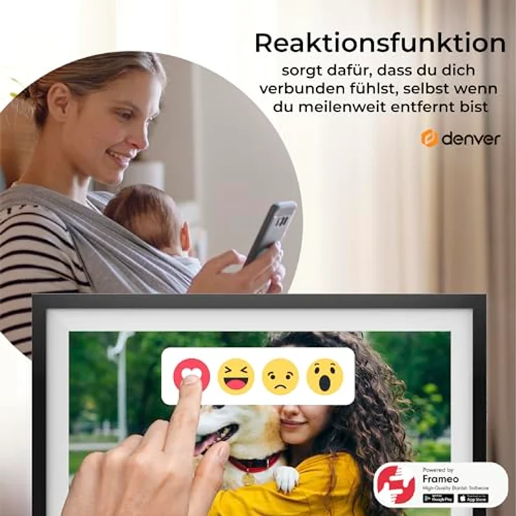Denver Frameo PFF-1016 25,4cm (10,1) 16GB Digitaler Bilderrahmen mit extrafeinem Rand, Kristallklares HD-Display, WLAN-Übertragung und 16GB Speicherplatz, Schwarz – Bild 12