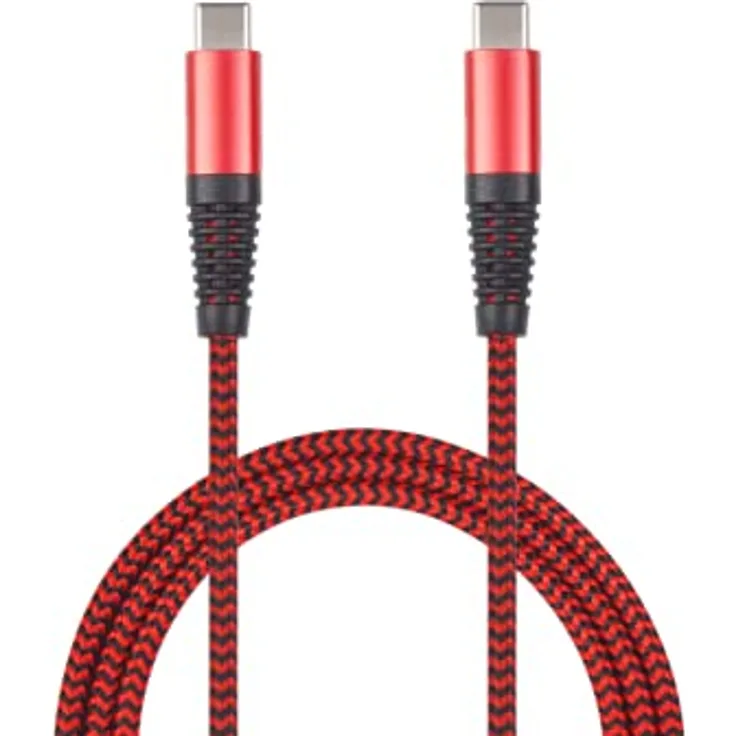 2GO USB Ladekabel/Datenkabel USB Type-C auf USB Type-C 100cm, rot