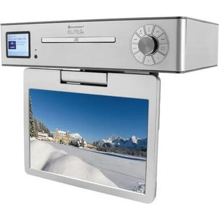 Soundmaster KTD1020SI, Unterbau-Multimediacenter mit DAB+/FM-Radio, CD-Player & 10" LCD-TV, Silber