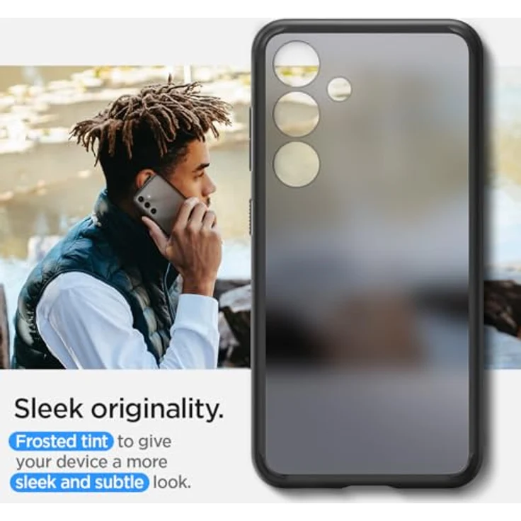 Spigen Ultra Hybrid Hülle Kompatibel mit Samsung Galaxy S24 Plus -Frost Schwarz -Schutzrand für Display und Kamera -Air Cushion Technologie – Bild 4