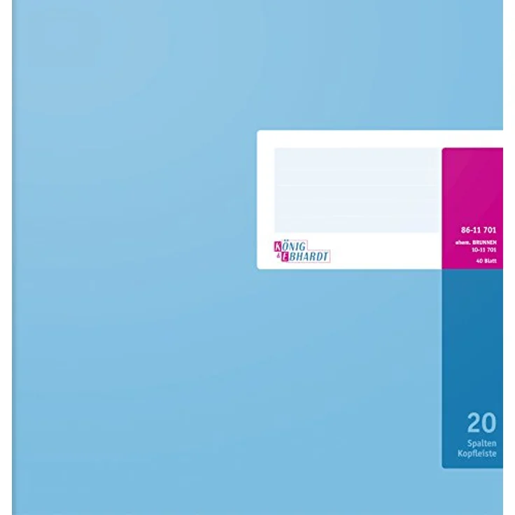 König & Ebhardt, Kopierpapier, Spaltenbuch 277 x 255 mm mit 20 Spalten (40 x) – Bild 1