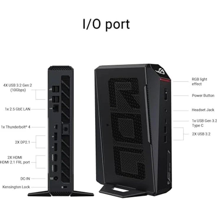 ASUS ROG NUC 15 Tall Mini PC RNUC15JNK9X28AA2, Intel Core Ultra 9 275HX, NVIDIA GeForce RTX 5080, 2TB SSD, 32GB RAM, WiFi 7, Windows 11 Home, EU-Netzkabel – Bild 3