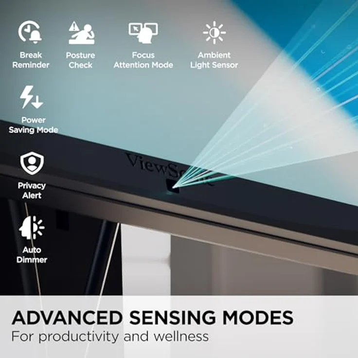 ViewSonic VG2748A-2K, 27" QHD Monitor mit 100Hz Bildwiederholfrequenz und intelligenter Sensortechnologie – Bild 3