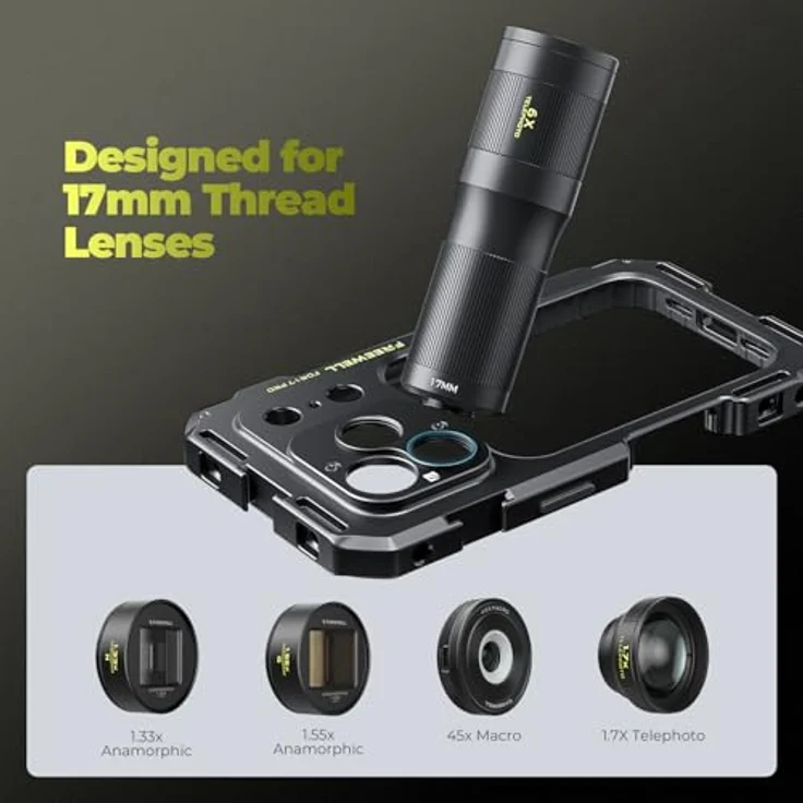 Freewell Genius Rig Cage für iPhone 17 Pro – Magnetischer Filtereinschub mit SnapClamp-Mechanismus für einfache Installation und professionelle Stabilisierung – Bild 5