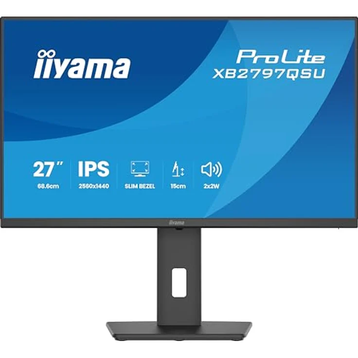 iiyama Prolite XB2797QSU-B1, 27" QHD IPS LED-Monitor mit Höhenverstellung, Pivot und USB-C, schwarz – Bild 5