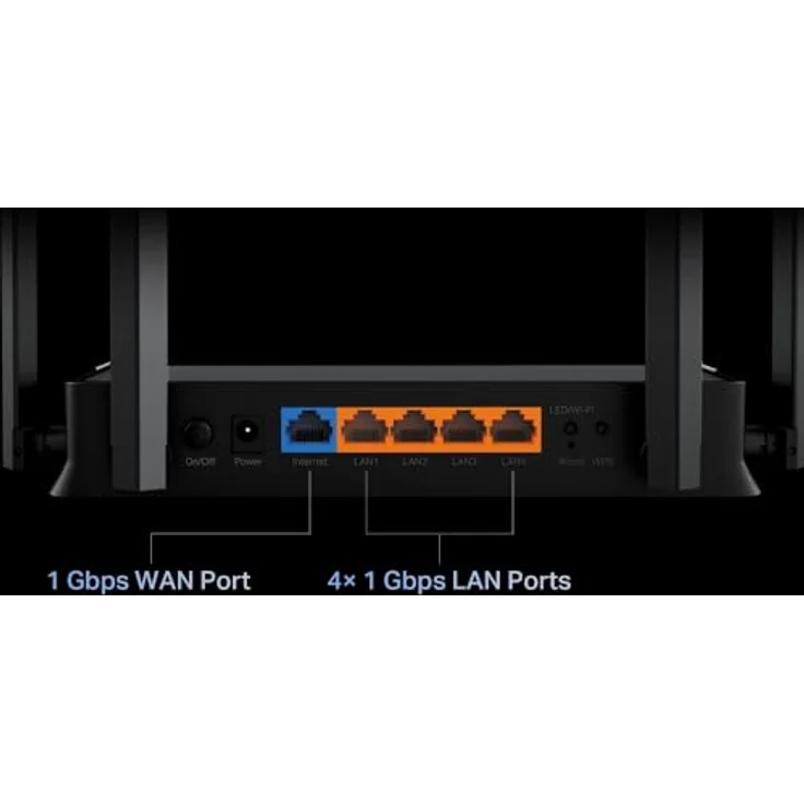 TP-Link Archer BE220 BE3600, Dual-Band Wi-Fi 7 Router mit 1000 Mbit/s, schwarz – Bild 6
