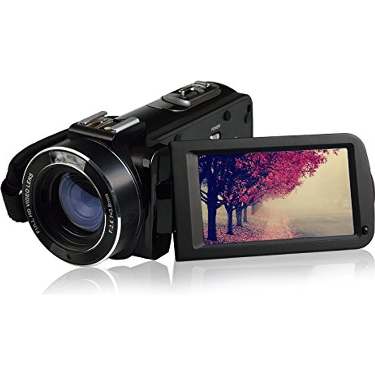 LIPA HDV-Z63 Full HD Videokamera, 24 MP, CMOS, mit WLAN, externen Mikrofonanschluss und Stativanschluss, 16-fach Zoom, Infrarotfähigkeit, USB und MicroSD-Speicher bis 128 GB – Bild 1