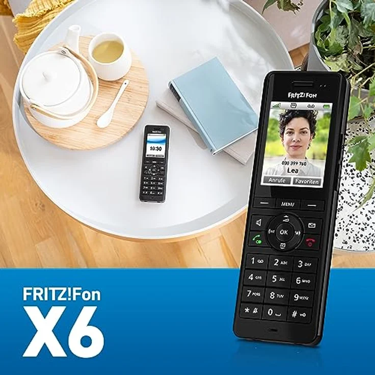 AVM Fritz!Fon X6 Black DECT-Komforttelefon (hochwertiges Farbdisplay, HD-Telefonie, Internet-/Komfortdienste, Steuerung Fritz!Box-Funktionen), schwarz, deutschsprachige Version – Bild 5