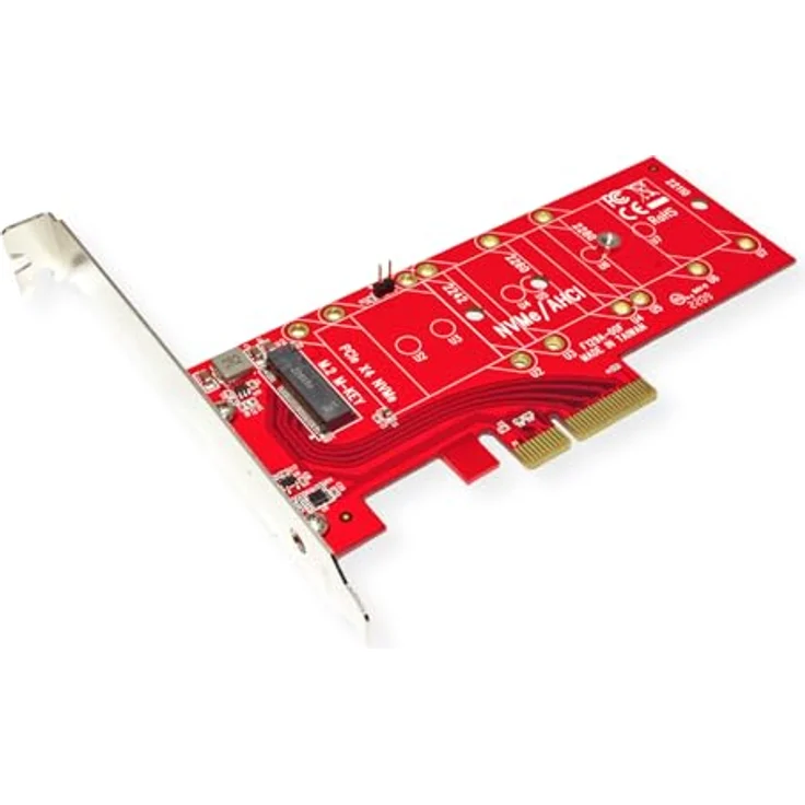 Roline PCI Express Interface Card, M.2 NGFF Kontrollerkarte mit NVMe Standard, unterstützt PCIe 4.0, 4 Lanes, mehrere SSD Größen bis 110mm – Bild 2