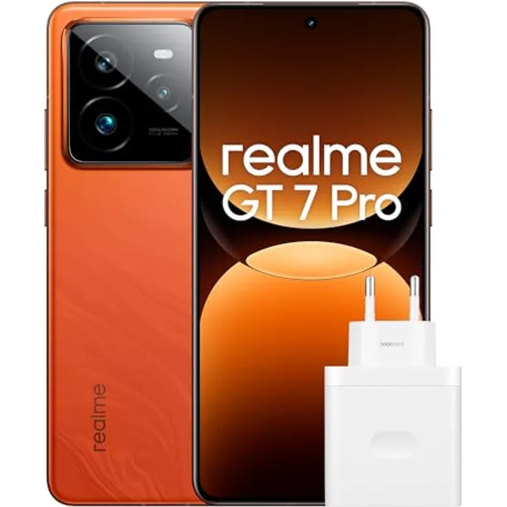 realme GT 7 Pro 5G Smartphone, 12+256GB, Snapdragon® 8 Elite Chipset, AI Ultra-Clear Snap Camera, RealWorld Eco² Display, 6500mAh Titan Battery, Mars Orange, Amazon Exclusive