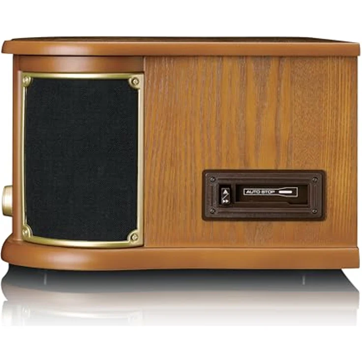 Lenco TCD-2571 Plattenspieler für Schallplatten - Bluetooth Plattenspieler mit Lautsprecher - DAB+ Radio - CD-Player - Kassettendeck - 3 Geschwindigkeiten - Riemenantrieb - 2 x 5 Watt - Holz – Bild 3