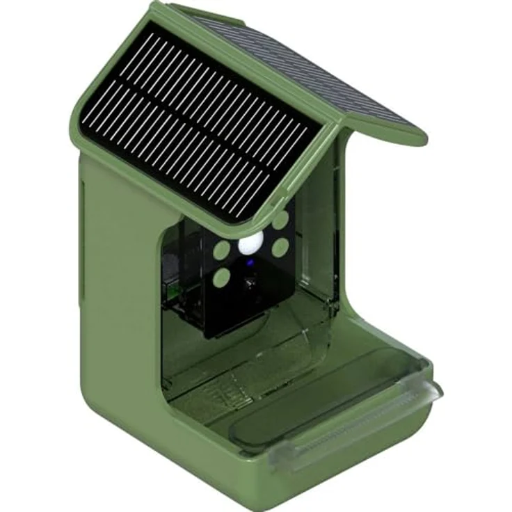 Braun Photo Bird Cam 130 Solar, Wildkamera mit 12 MP und 1080p Full-HD, grün – Bild 2