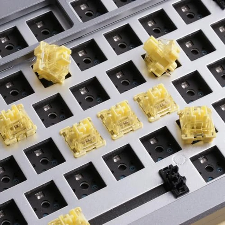 Akko AKKO V3 Pro Cream Yellow Switches, mechanisch, 5-Pin, linear, MX-Stem, 50g - 45 Stück – Bild 7