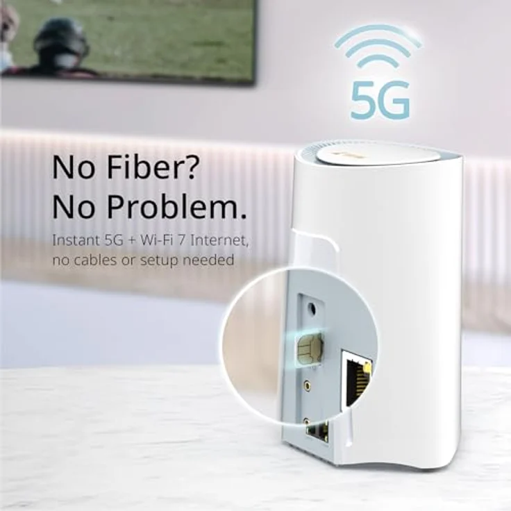 D-Link G572 5G NR BE7200 Wi-Fi 7 Router, ultraschnell mit 7,01 Gbit/s 5G, 7200 Mbit/s Wi-Fi 7, 2.5G WAN-Port, Auto-WAN-Failover, Mesh-kompatibel – Bild 2