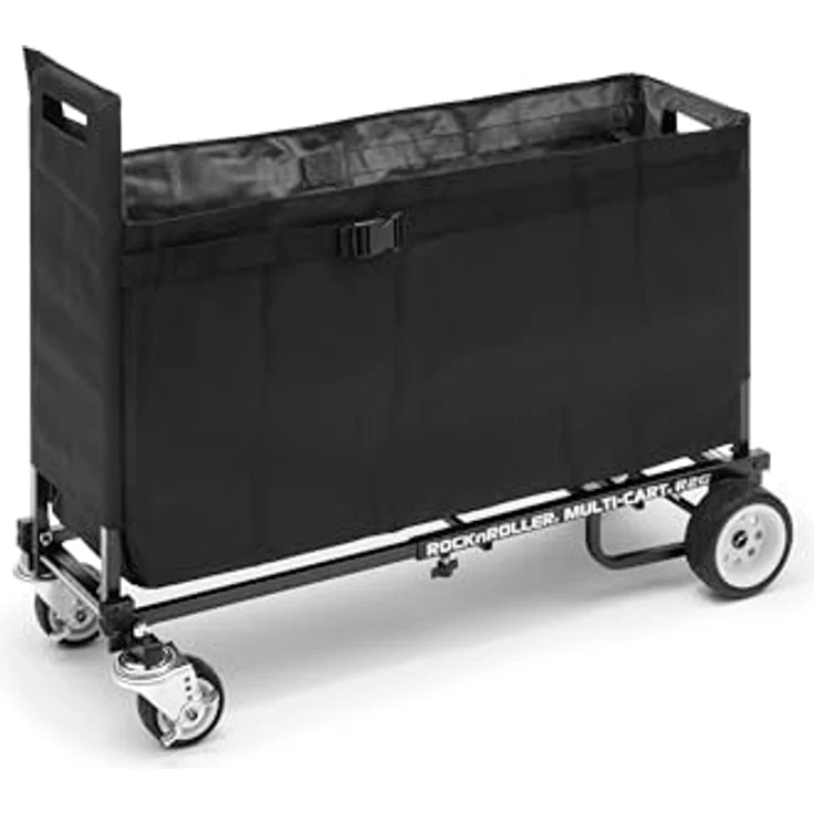 RocknRoller Rock N Roller RSA-WAG2 Wagon Bag für R2 Multi-Carts, strapazierfähiges Polyester, 1U Audio-Rack, schwarz – Bild 2