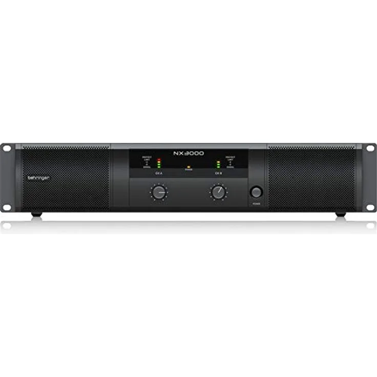 Behringer NX3000, Ultraleichter 3000-Watt-Class-D-Leistungsverstärker mit SmartSense Lautsprecherimpedanzkompensation und integriertem Stereo-Crossover