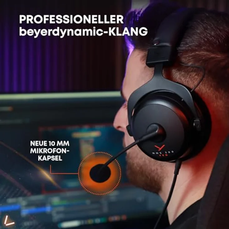 beyerdynamic MMX 300 PRO Gaming-Headset mit STELLAR.45-Treiber und Kondensatormikrofon, kabelgebundenes Gaming-Headset für PC, Xbox, Playstation und Nintendo Switch, Handmade in Germany – Bild 3