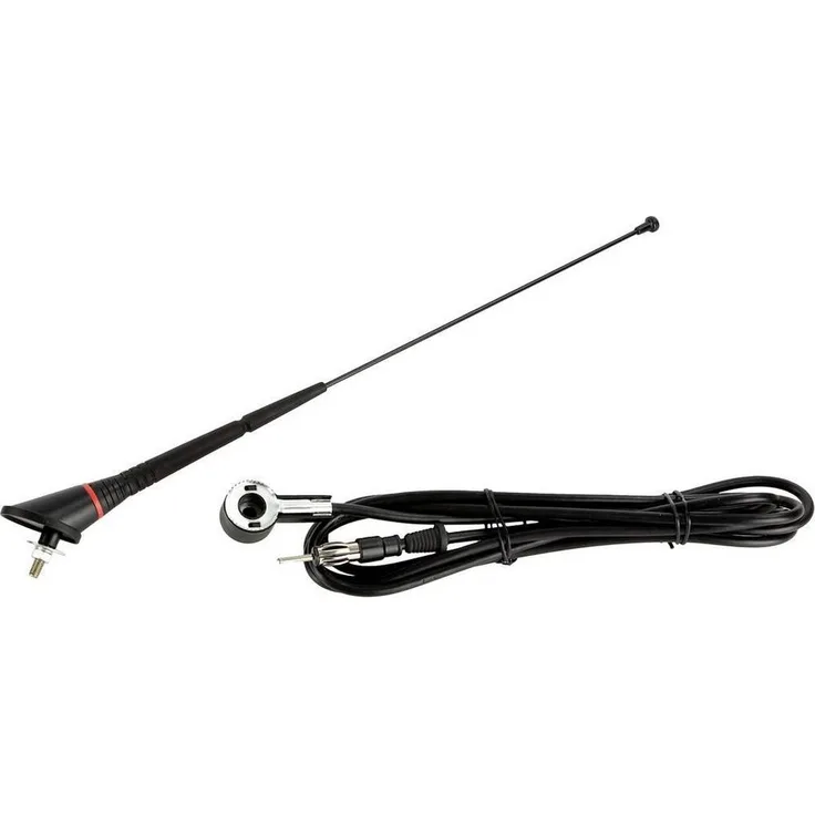 ACV Dachantenne universal AM/FM passiv 151000-13, 30,5 cm Stabantenne für Dach- und Kotflügermontage, 230 cm Kabellänge