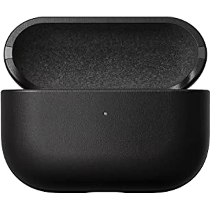 NOMAD Modern Leather Case für Airpods Pro | Robuste Schutzhülle aus Polycarbonat und Echtleder | Gummierte TPE-Bumper | Airpods Pro 2 | Black – Bild 3
