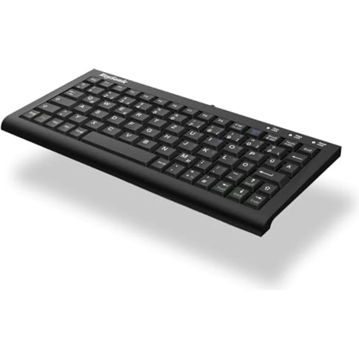 KeySonic TAS ACK-3401U, Kompakte Corded Tastatur (UK) mit SoftSkin Tasten, schwarz, kompatibel mit Windows & MacOS – Bild 1