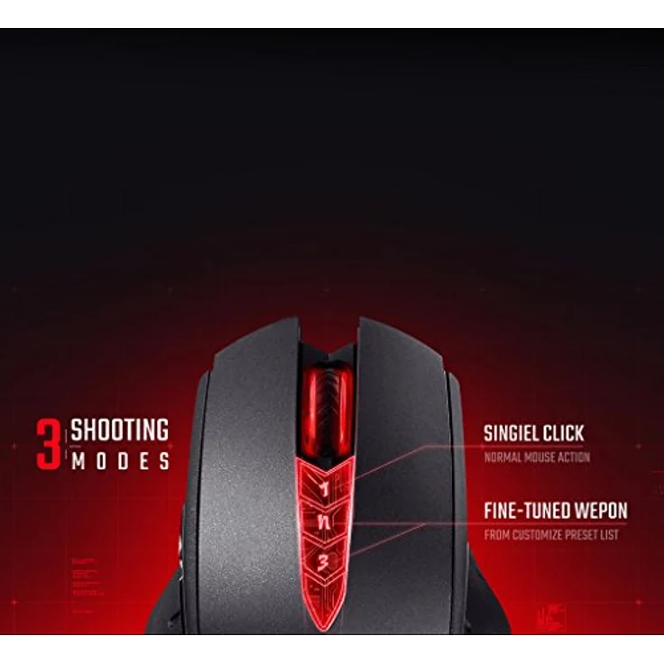 Bloody V8MA, Kabelgebundene Gaming Maus mit 3200 DPI, Metal Glides und AHEAD-Technologie, schwarz – Bild 6