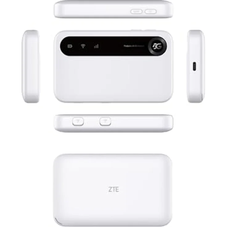 ZTE U50 Tragbarer WiFi-Hotspot 5G mit entsperrtem SIM-Steckplatz, kostengünstiger 5G-Modem-Router für 32 Heim-/Geschäftsgeräte, 5G und 4G+, AX1800 WiFi 6, bis zu 32 Geräte - Preisvergleich – Bild 3