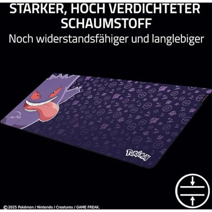 Razer Gigantus V2 XXL Pokémon Gengar, Gaming-Mauspad mit mikrogewebter Stoffoberfläche, dicker Gummischaum-Unterlage, rutschfest, 940 x 410 x 3 mm – Bild 3