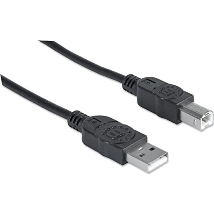 Manhattan 337779 Hi-Speed USB 2.0 Anschlusskabel (Typ A-Stecker auf Typ B-Stecker) 5 m schwarz – Bild 2