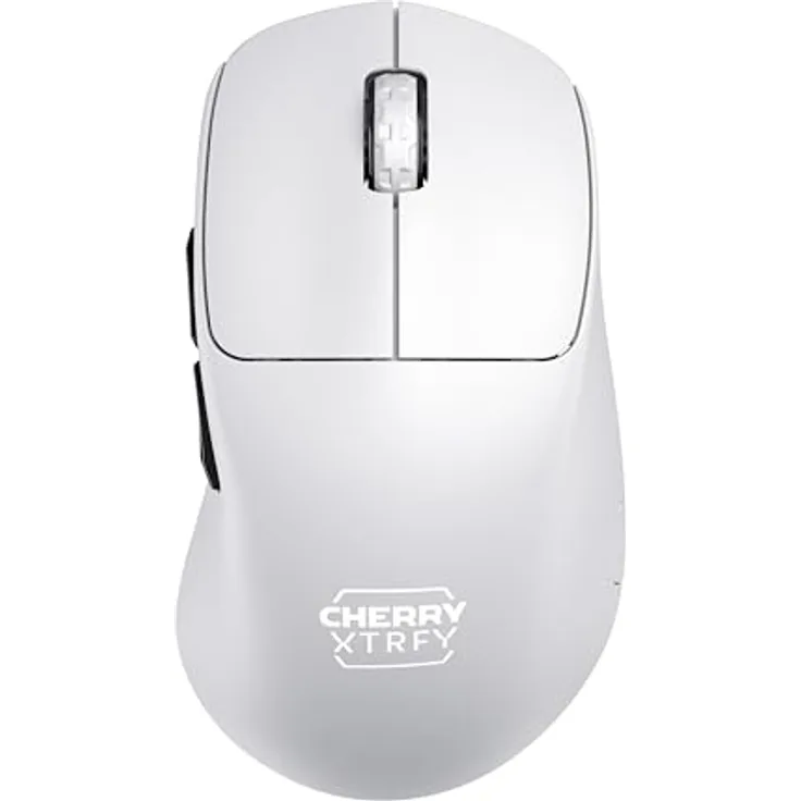 CHERRY XTRFY M64 Wireless Gaming-Maus, 2,4 GHz Funk, esports-optimiert, Ultraleicht, Ergonomisch (Weiß)