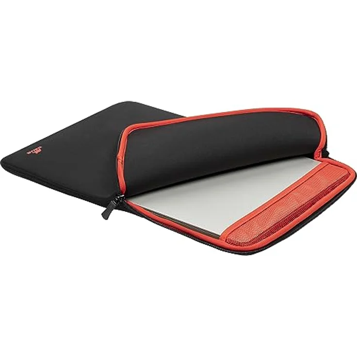 Rivacase vertikale Laptophülle Sleeve, wasserabweisende und ultraleichte Notebooktasche für Laptops bis 15,6 Zoll, stoßfest, schwarz – Bild 4