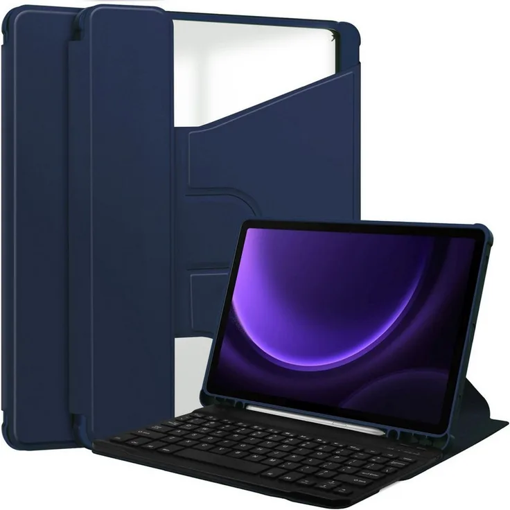 Lobwerk 3in1 Tablet-Hülle für Samsung Galaxy Tab S9 FE 2023 X510/SM-X516/SM-X518, mit Aufstellfunktion und Sturzdämpfung, Auto Sleep/Wake Funktion