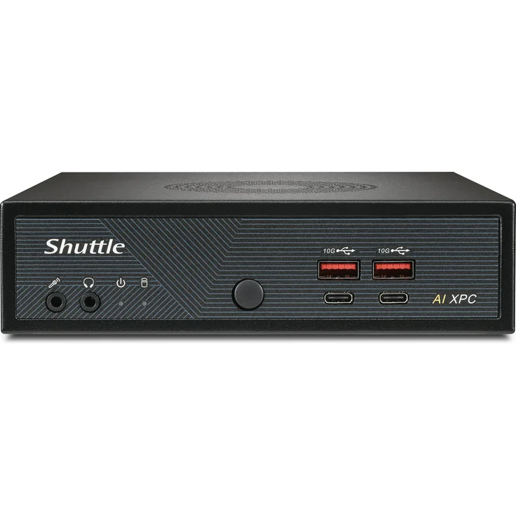 Shuttle XPC slim DN11H5, Barebone Slim-PC mit Intel Core Ultra Prozessor, 34 TOPS KI-Leistung, 4x 2,5G-LAN, 8x USB-C/A, 4x UHD-Display Ports