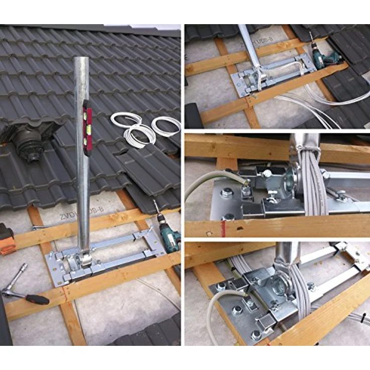DUR-line Dachsparrenhalter Herkules E48/900 Edelstahl Mast – Bild 9