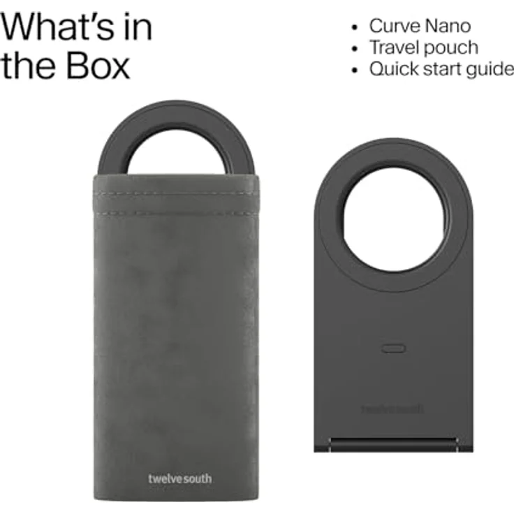 TwelveSouth Curve Nano, faltbare Smartphone Halterung mit Magnet und verstellbarem Scharnier, Grau – Bild 9