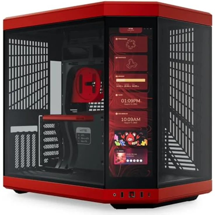 Hyte Y70 Touch Mid Tower Gehäuse Rot/Schwarz (E-ATX/ATX/M-ATX/M-ITX)