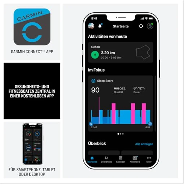 Garmin vívoactive 6 (42mm) - Fitness-Smartwatch, 1,2"-AMOLED-Touchdisplay, bis zu 11 Tage Akkulaufzeit, 80+ Sport-Apps, Trainingsoptionen, Gesundheitsfunktionen, Smart Notifications, Pay - Elegante 42mm Smartwatch in vier trendigen Farben – Bild 5
