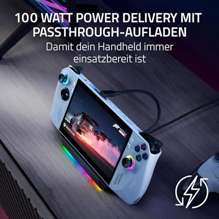 Razer Handheld Dock Chroma - 6-Port HDMI & USB Charging Hub für Mobile Gaming- oder Tablet-Geräte (Schwarz) - 100W Passthrough Charging, GbE, Aluminium-Gehäuse – Bild 5