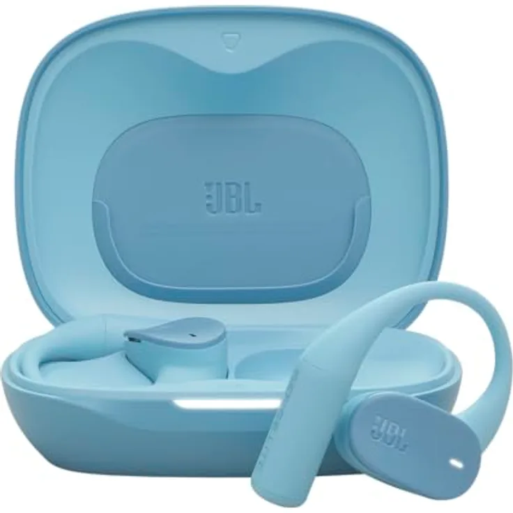JBL Sense Lite, Open-ear Kopfhörer mit JBL OpenSound-Technologie, bis zu 32 Stunden Akkulaufzeit, Bluetooth, wasser- und staubresistent, Blau