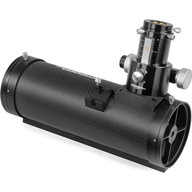 Omegon Pro Carbon Astrograph 114/456 OTA, Teleskop mit 2" Okularauszug, CNC-gefrästen Rohrschellen und leichtem Carbon-Tubus – Bild 5