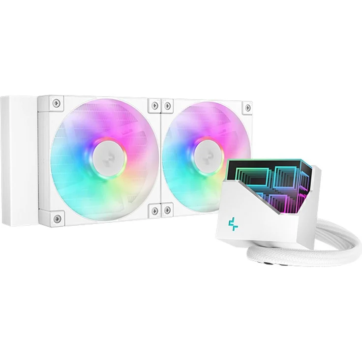Deepcool LT240 WH ARGB, All-in-One CPU Wasserkühler mit 2400 U/min, RGB-Beleuchtung, Weiss