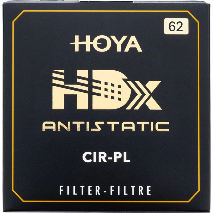 Hoya CIR-PL HDX Antistatic, 62mm Polfilter zur Beseitigung unerwünschter Reflexionen, erhöht Sättigung und Kontrast